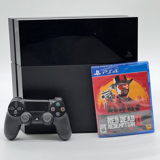 PlayStation 4 500GB + Red Dead Redemption 2 Bundle – Controller Included